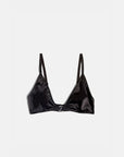 Black Satin Jc Charm Traingle Bra
