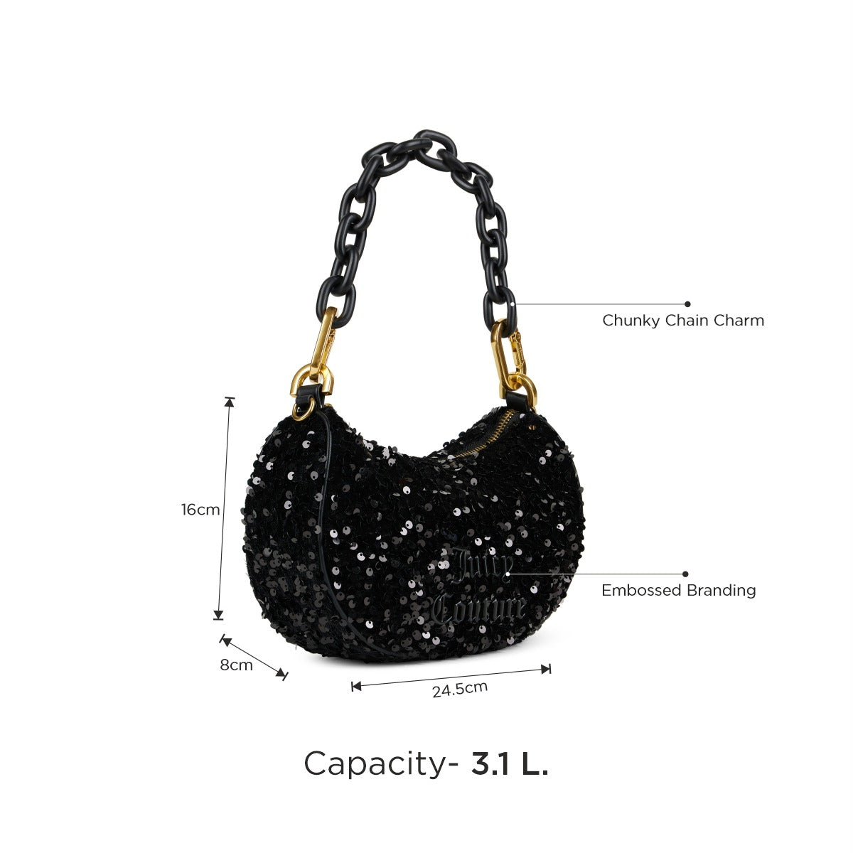 Blossom Paillettes Small Hobo