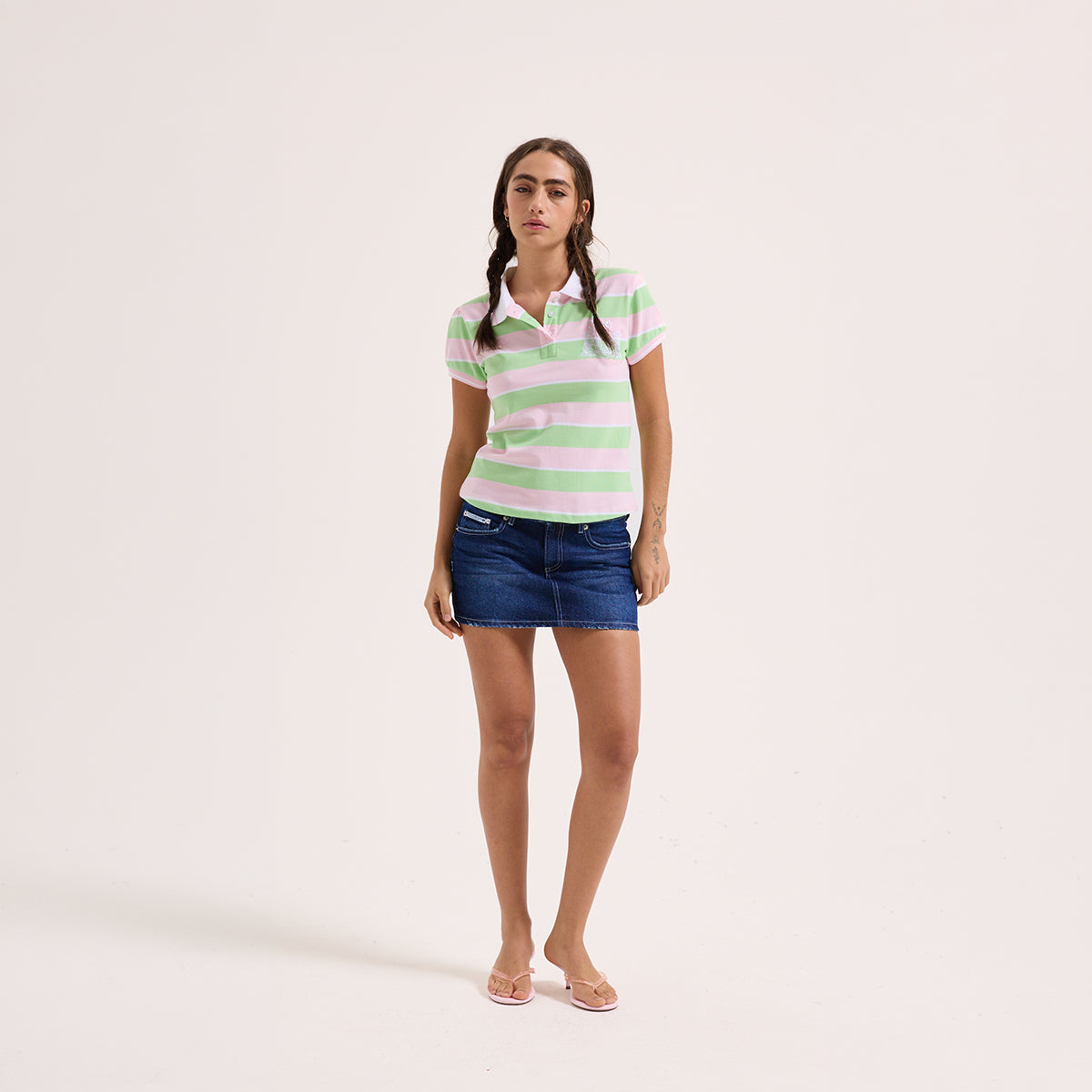 Crest Polo Top