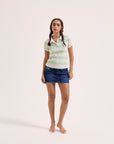 Crest Polo Top