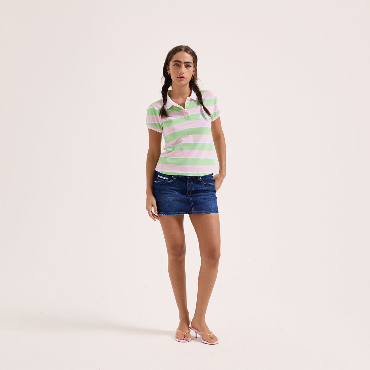 Crest Polo Top
