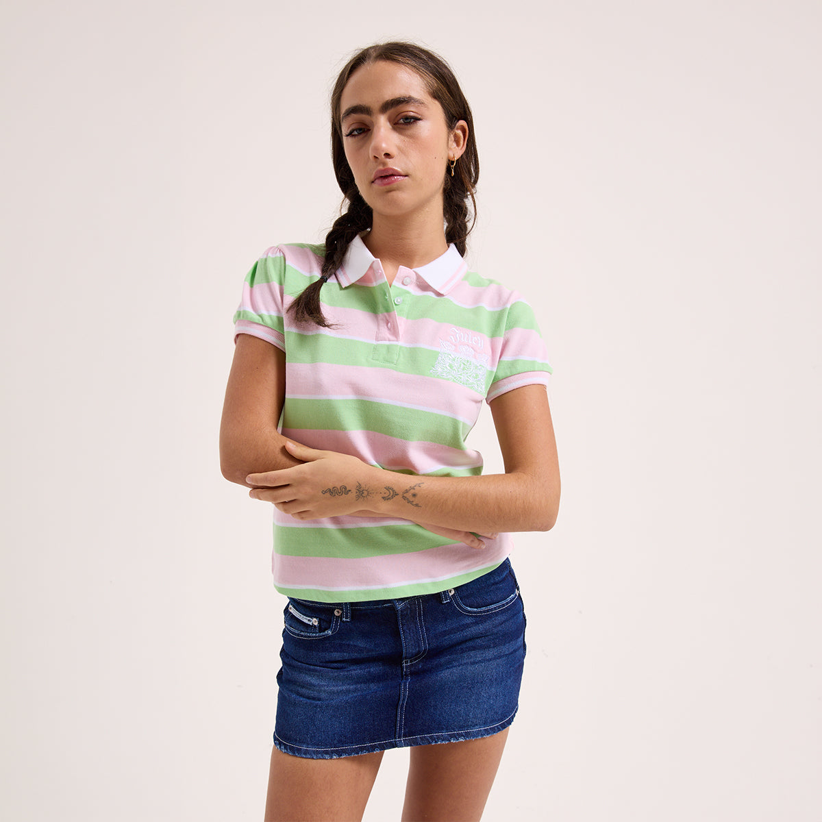 Crest Polo Top