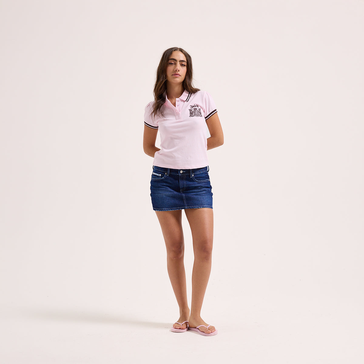 Crest Polo Top