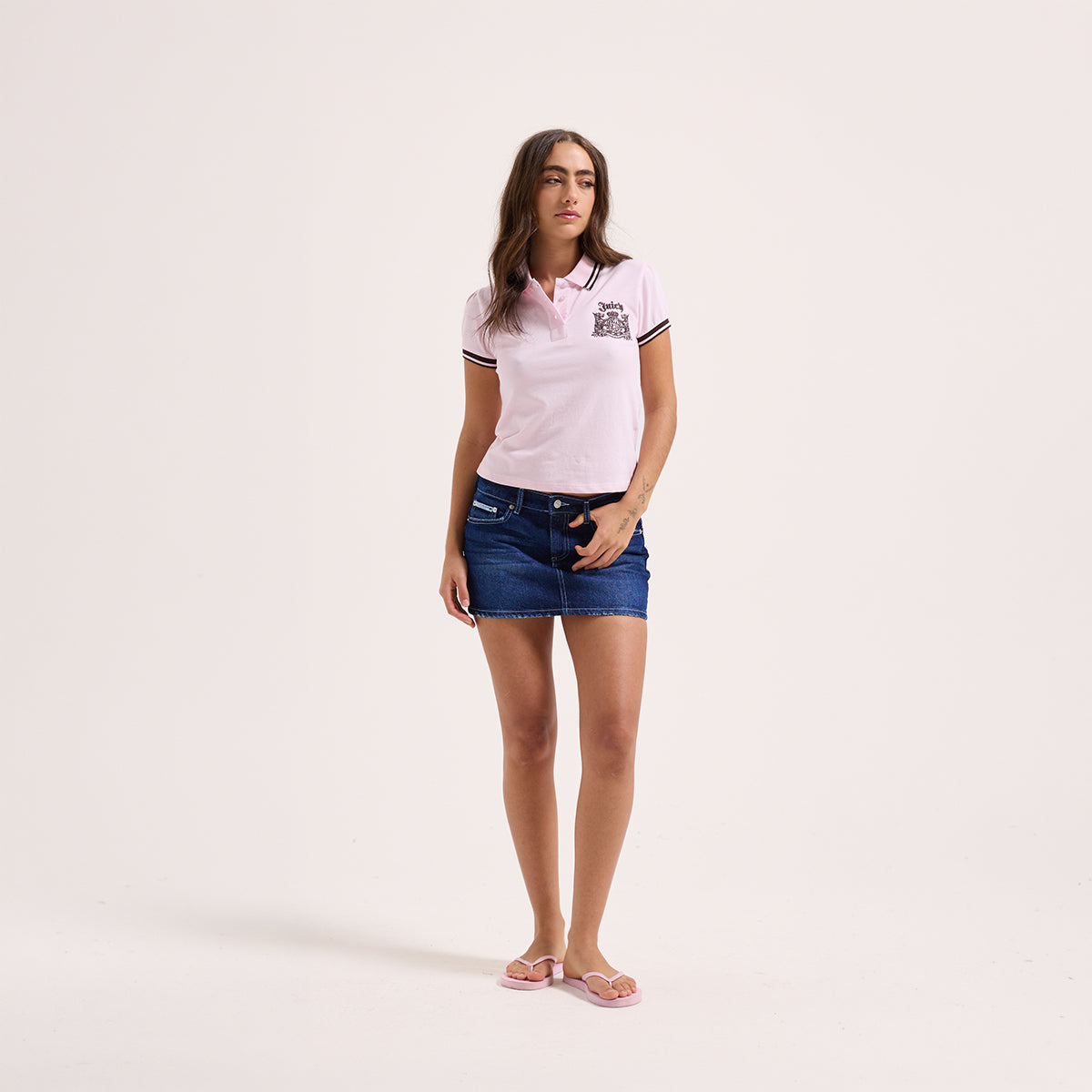 Crest Polo Top