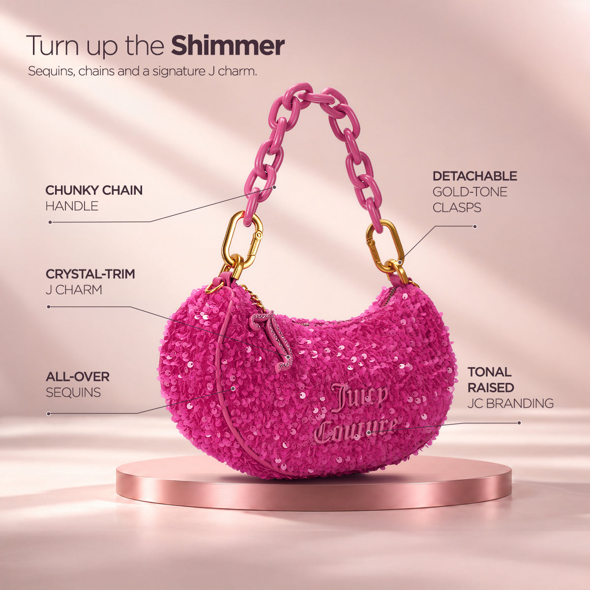 Blossom Paillettes Shoulder Bag