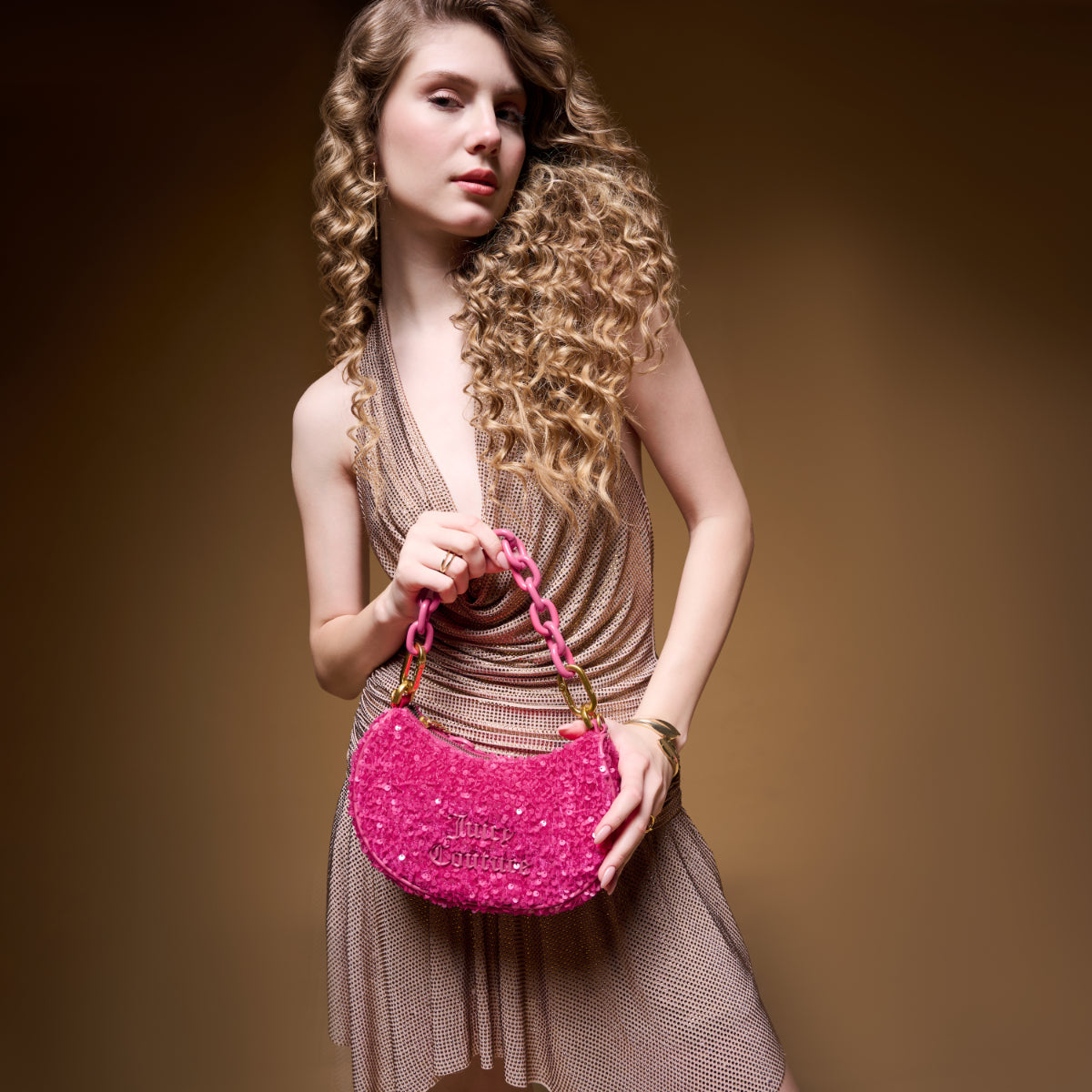 Blossom Paillettes Shoulder Bag